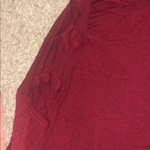 Has been worn few times. Color: crimson